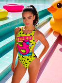 Fato de banho inteiro feminino de treino PINUP 334PF - Duxy