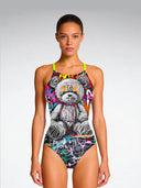 Women's training one-piece swimsuit IBIZA 174IF - Psycho