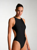 Women's Training One-Piece Swimsuit PINUP 237P - Total Black