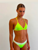 Women's training bikini top BONDI 002BF - Yellow