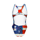 Costume intero donna da allenamento PINUP 451P - Starskull, dettaglio del modello
