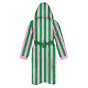 Bathrobe - 28ACF Pink and green stripes