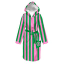 Bathrobe - 28ACF Pink and green stripes