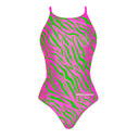 Dame træningsbadedragt IBIZA 253IF - Acid stripes