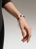 Bracciale Corsia Victory 601 Blu Bianco Rosso vista 4 — portachiavi, BONESWIMMER Made in Italy