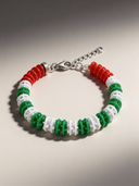 Pulseira de pista Victory 602 Tricolor Verde, vista 3 — porta-chaves, BONESWIMMER Made in Italy