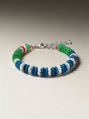 Bracciale Corsia Victory 606 Blu Bianco + Verde vista 5 — portachiavi, BONESWIMMER Made in Italy