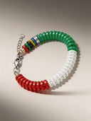 Pulseira de corda de pista Victory 611 Itália tricolor vista 3 — porta-chaves, BONESWIMMER Made in Italy