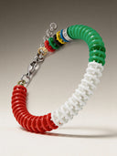 Pulseira de corda de pista Victory 611 Itália tricolor vista 4 — porta-chaves, BONESWIMMER Made in Italy