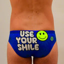 Slip da nuoto uomo da allenamento H2OTTO 383HF - Use Your Smile vista 3 — costume da nuoto uomo, BONESWIMMER Made in Italy