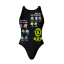 Costume intero bambina da allenamento PINUP 486PF - Monster, vista frontale