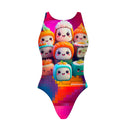 Costume intero bambina da allenamento PINUP 498P - Sushi, vista frontale