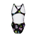 Costume intero bambina da allenamento PINUP 490PF - Abibò, vista posteriore