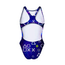 Costume intero bambina da allenamento PINUP 503PF - Gamer, vista posteriore
