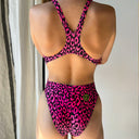Costume intero donna da allenamento PINUP 487P - Maculato, vista posteriore