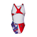Costume intero bambina da allenamento PINUP 493P - Fly, vista posteriore