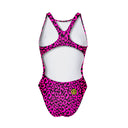 Costume intero bambina da allenamento PINUP 487P - Maculato, vista posteriore