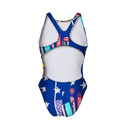 Costume intero bambina da allenamento PINUP 497P - Medley, vista posteriore
