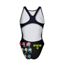 Costume intero bambina da allenamento PINUP 486PF - Monster, vista posteriore