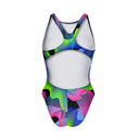Fato de banho inteiro de treino menina PINUP 506PF - Waves, vista traseira
