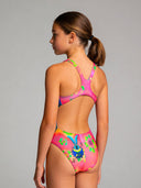 Costume intero bambina da allenamento PINUP 538PF - Bunny, vista posteriore