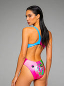 Costume intero donna da allenamento PINUP 537PF - Pinkbone, vista posteriore
