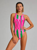Costume intero donna da allenamento PINUP 536PF - Baddie, vista frontale