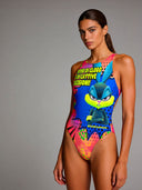 Costume intero donna da allenamento PINUP 538PF - Bunny, vista frontale