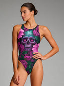 Costume intero donna da allenamento PINUP 555PF - Demetra, vista frontale