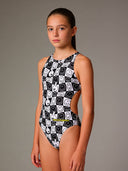 Costume intero bambina da allenamento PINUP 541P - Fumetto, vista frontale