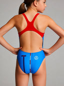 Costume intero bambina da allenamento PINUP 539P - Nuoto, vista posteriore