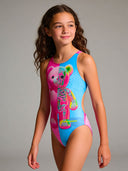 Costume intero bambina da allenamento PINUP 537PF - Pinkbone, vista frontale