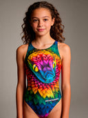 Costume intero bambina da allenamento PINUP 545PF - Samba, vista frontale