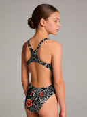 Costume intero bambina da allenamento PINUP 533P - Tattoo, vista posteriore