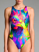 Costume intero donna da allenamento PINUP 529PF - Rooster, vista frontale