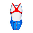 Costume intero bambina da allenamento PINUP 539P - Nuoto, vista posteriore