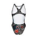Costume intero bambina da allenamento PINUP 533P - Tattoo, vista posteriore