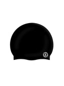 Cuffia silicone - Nera Logo Bianco Piccolo — cuffia da nuoto, BONESWIMMER Made in Italy