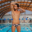 Slip da nuoto uomo da allenamento H2OTTO 329H - Porky'S vista 2 — costume da nuoto uomo, BONESWIMMER Made in Italy