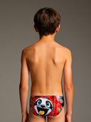 Slip da nuoto bambino da allenamento H2OTTO 432H - Bradipo, vista posteriore
