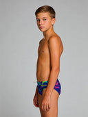 Slip da nuoto bambino da allenamento H2OTTO 434HF - Shark wave, vista frontale
