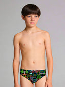 Slip da nuoto bambino da allenamento H2OTTO 436HF - Skull tribe, vista frontale