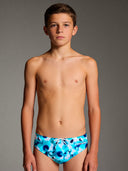 Slip da nuoto bambino da allenamento H2OTTO 425HF - Camouflage, vista frontale