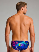Slip da nuoto uomo da allenamento H2OTTO 434HF - Shark wave vista 2 — costume da nuoto uomo, BONESWIMMER Made in Italy