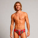 Slip da nuoto uomo da allenamento H2OTTO 423H - Tartan — costume da nuoto uomo, BONESWIMMER Made in Italy