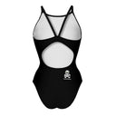 Costume intero donna da allenamento IBIZA 077I - Total Black, vista posteriore
