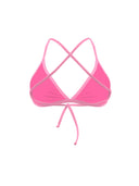 Top bikini donna da mare Tahiti L03TA - Rosso fluo, vista posteriore