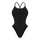 Costume intero donna da mare Milano - Total Black, vista frontale