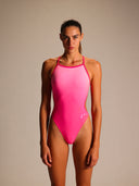 Costume intero donna da allenamento NEW YORK 001NF - Fucsia, vista frontale
