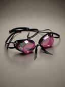Occhialini Svedesi Mirror con silicone Soft Frame - Fuchsia Specchio Silver — occhialini da nuoto, BONESWIMMER Made in Italy